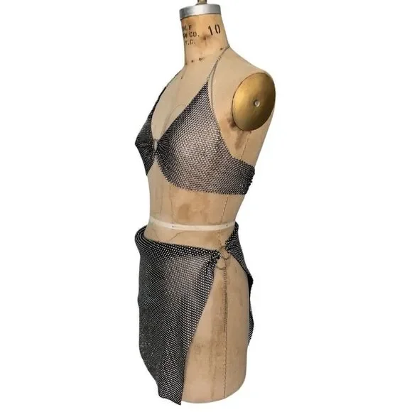 Chainmail-Inspired Top and Skirt Set Size M - Picture 4 of 8